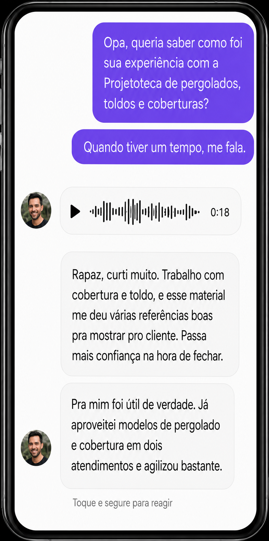 Depoimento de cliente 1